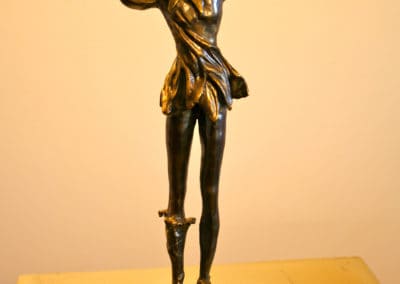 Acrobat and his dog, bronze, serpentine, brown patina by © MariAnna MO Warr