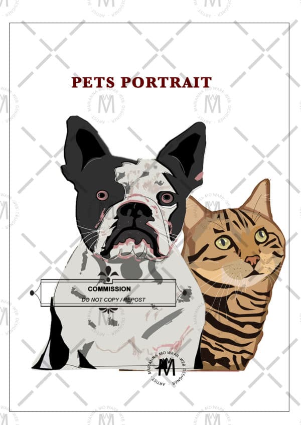 Commission Art : Pets - portrait by MariAnna W.
